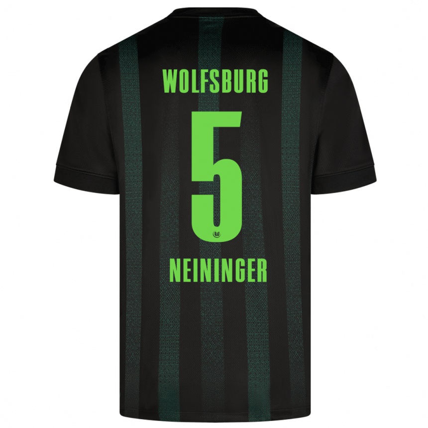 Kids Football Tim Neininger #5 Dark Green Away Jersey 2024/25 T-Shirt Australia