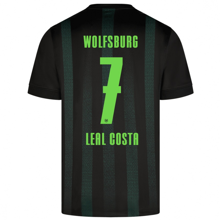 Kids Football David Leal Costa #7 Dark Green Away Jersey 2024/25 T-Shirt Australia