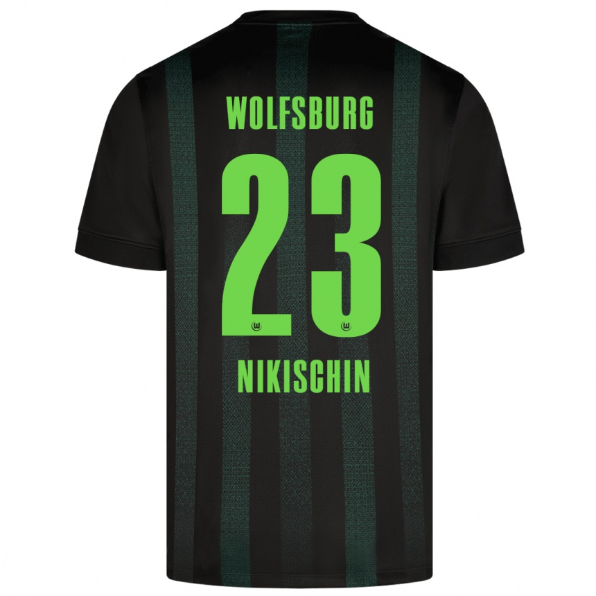 Kids Football Adrian Nikischin #23 Dark Green Away Jersey 2024/25 T-Shirt Australia