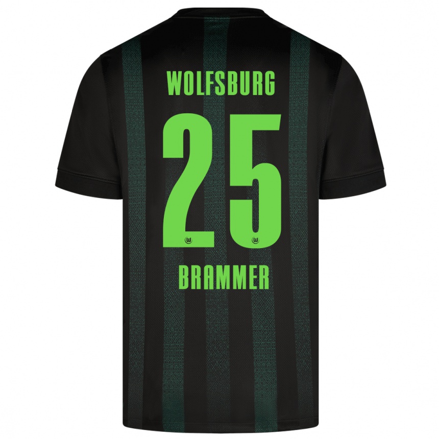 Kids Football Ole Brammer #25 Dark Green Away Jersey 2024/25 T-Shirt Australia