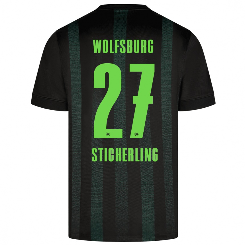 Kids Football Carl-Anton Sticherling #27 Dark Green Away Jersey 2024/25 T-Shirt Australia