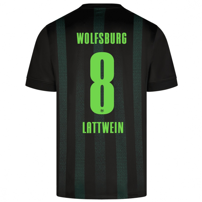 Kids Football Lena Lattwein #8 Dark Green Away Jersey 2024/25 T-Shirt Australia