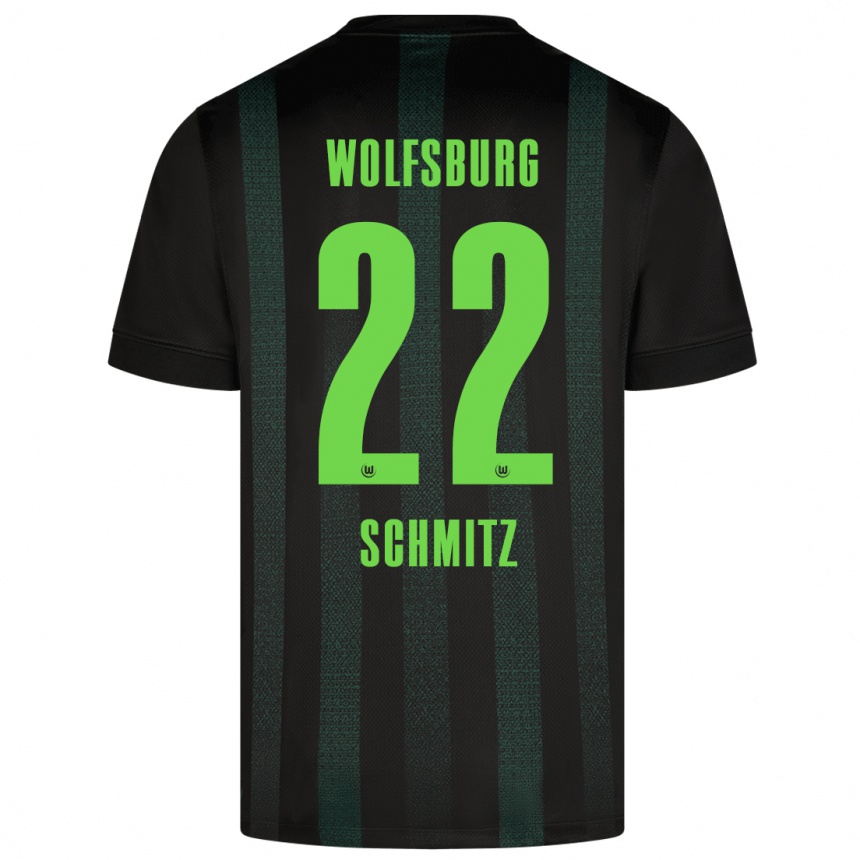 Kids Football Lisa Schmitz #22 Dark Green Away Jersey 2024/25 T-Shirt Australia