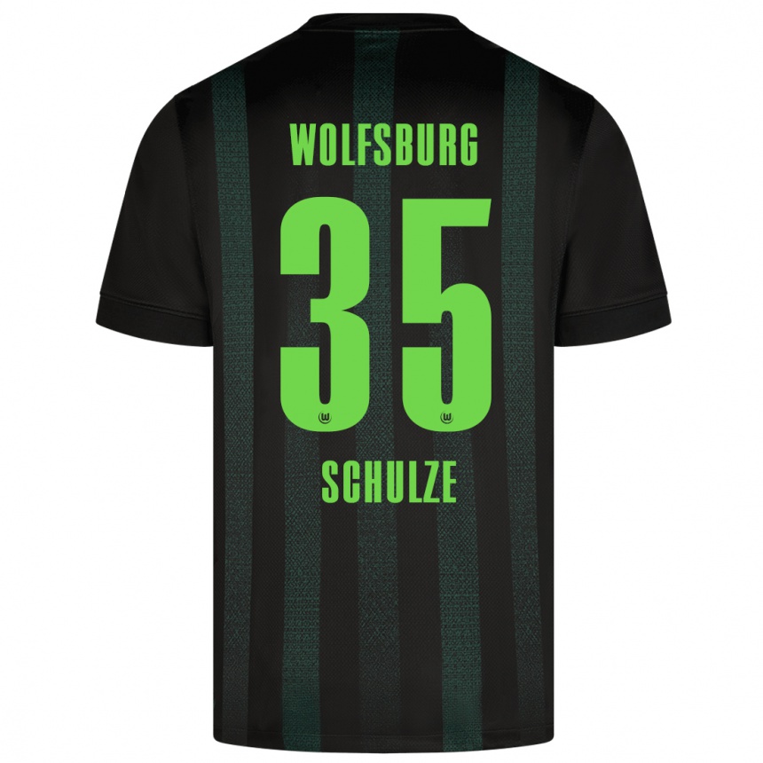 Kids Football Philipp Schulze #35 Dark Green Away Jersey 2024/25 T-Shirt Australia