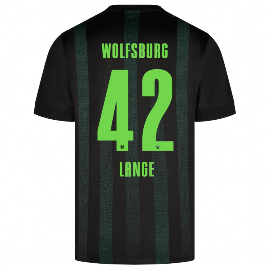 Kids Football Felix Lange #42 Dark Green Away Jersey 2024/25 T-Shirt Australia