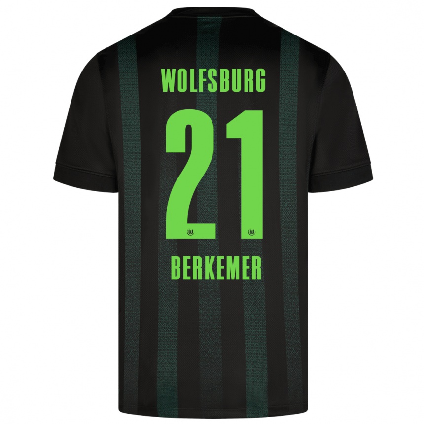 Kids Football Melvin Berkemer #21 Dark Green Away Jersey 2024/25 T-Shirt Australia