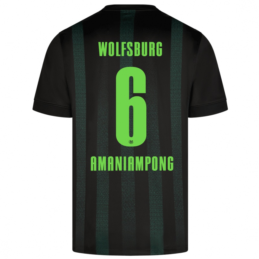 Kids Football Marces Amaniampong #6 Dark Green Away Jersey 2024/25 T-Shirt Australia