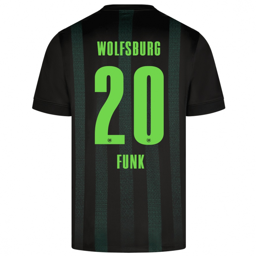 Kids Football Jonah Funk #20 Dark Green Away Jersey 2024/25 T-Shirt Australia