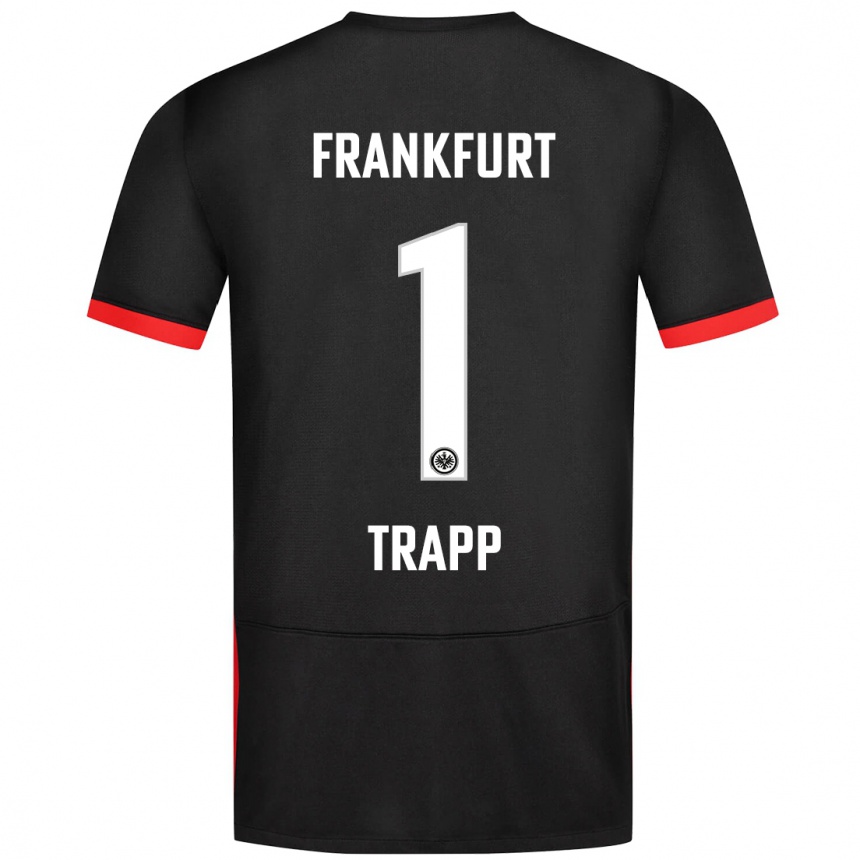 Kids Football Kevin Trapp #1 Black Away Jersey 2024/25 T-Shirt Australia