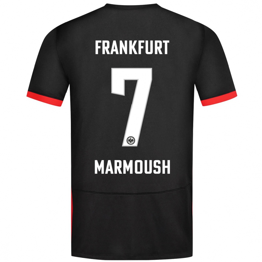 Kids Football Omar Marmoush #7 Black Away Jersey 2024/25 T-Shirt Australia