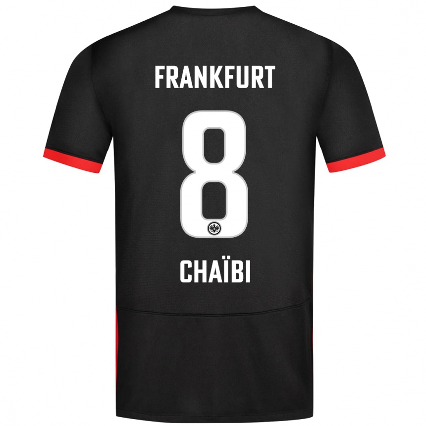 Kids Football Farès Chaïbi #8 Black Away Jersey 2024/25 T-Shirt Australia