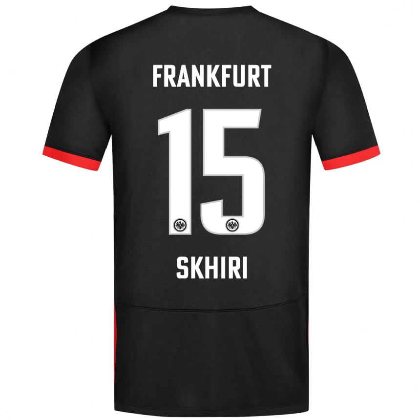 Kids Football Ellyes Skhiri #15 Black Away Jersey 2024/25 T-Shirt Australia