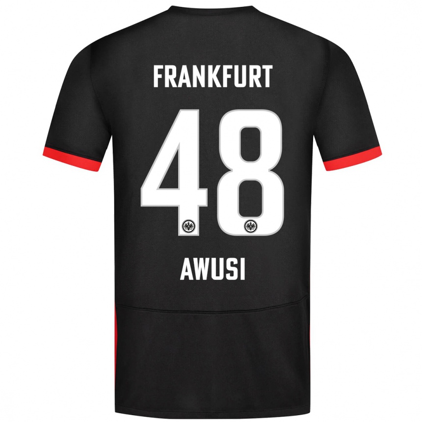 Kids Football Junior Awusi #48 Black Away Jersey 2024/25 T-Shirt Australia