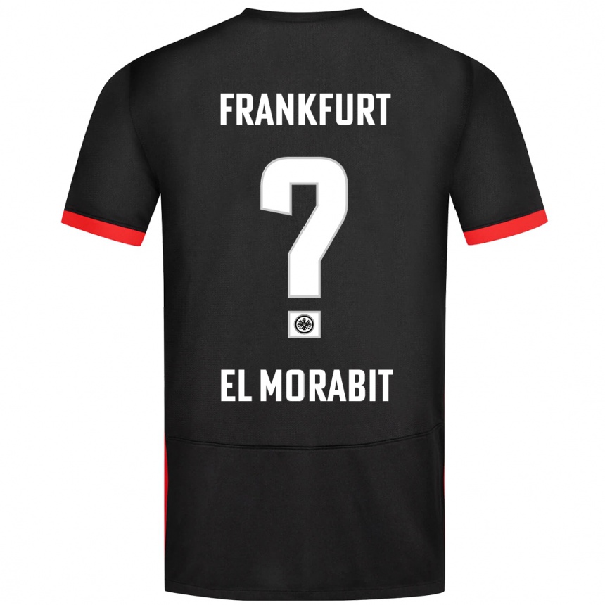 Kids Football Anas El Morabit #0 Black Away Jersey 2024/25 T-Shirt Australia