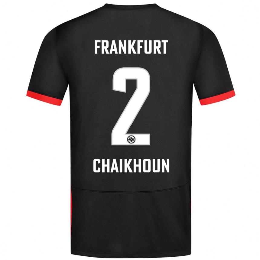 Kids Football Ayoub Chaikhoun #2 Black Away Jersey 2024/25 T-Shirt Australia