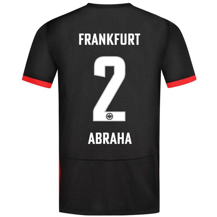 Kids Football Natnael Abraha #2 Black Away Jersey 2024/25 T-Shirt Australia