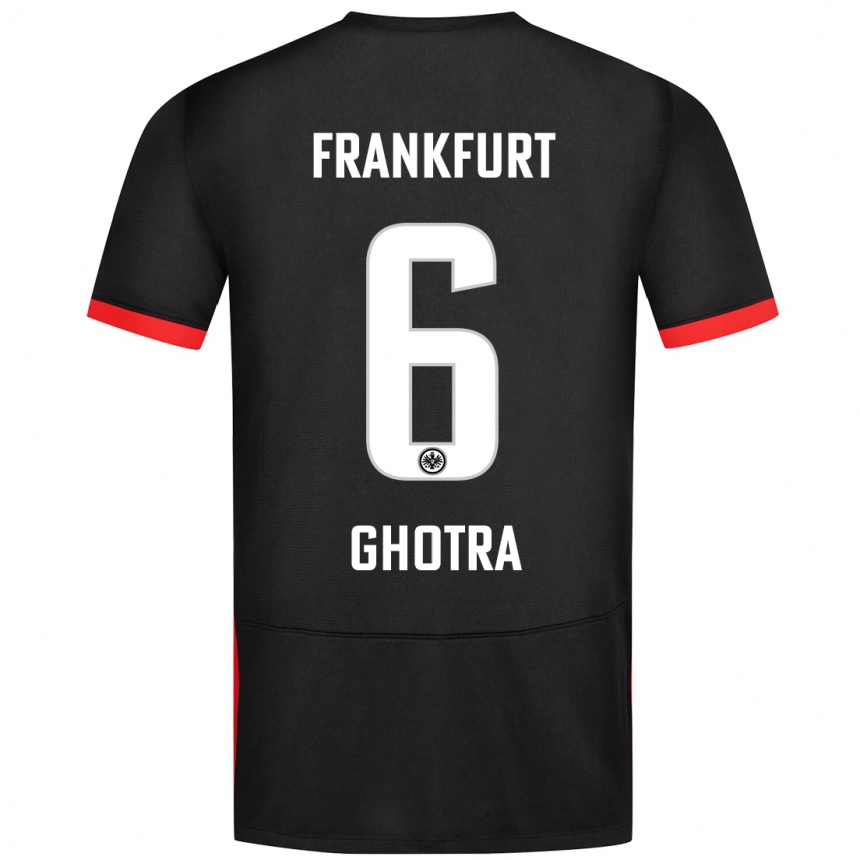 Kids Football Harpreet Ghotra #6 Black Away Jersey 2024/25 T-Shirt Australia