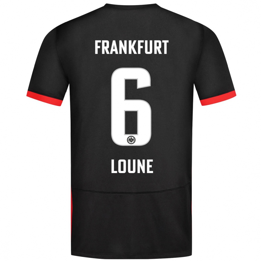 Kids Football Adam Loune #6 Black Away Jersey 2024/25 T-Shirt Australia