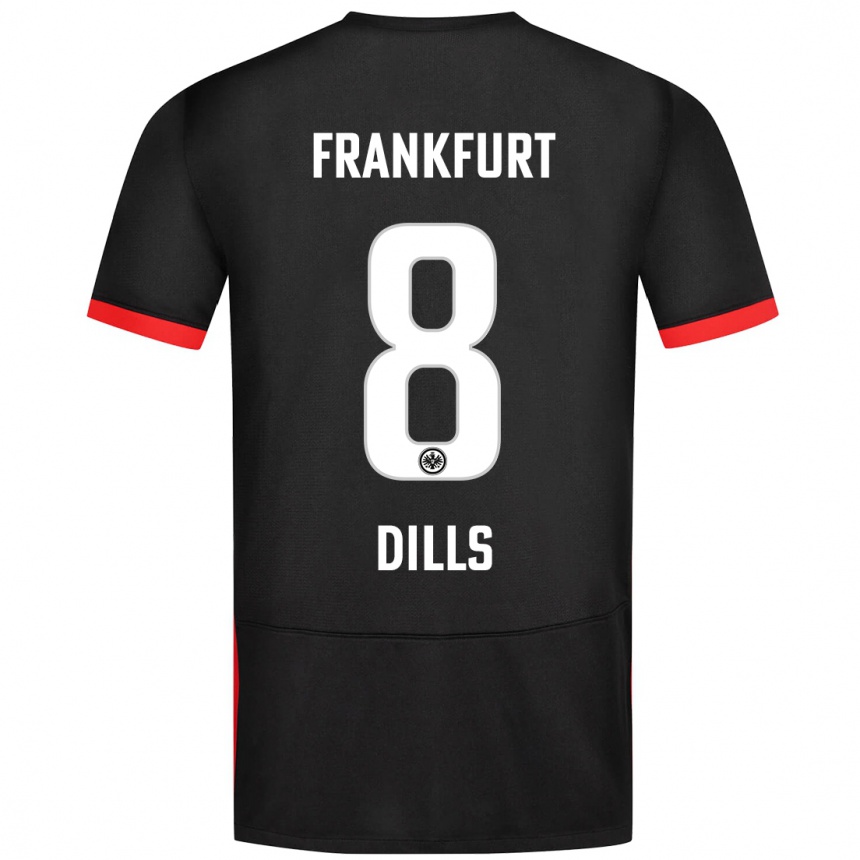 Kids Football Marvin Dills #8 Black Away Jersey 2024/25 T-Shirt Australia