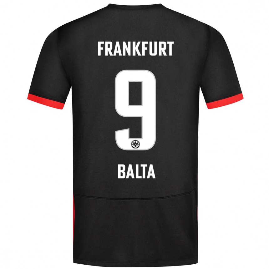 Kids Football Sahin Balta #9 Black Away Jersey 2024/25 T-Shirt Australia