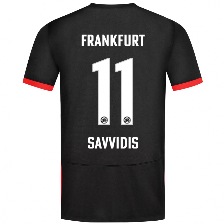 Kids Football Rafail Savvidis #11 Black Away Jersey 2024/25 T-Shirt Australia