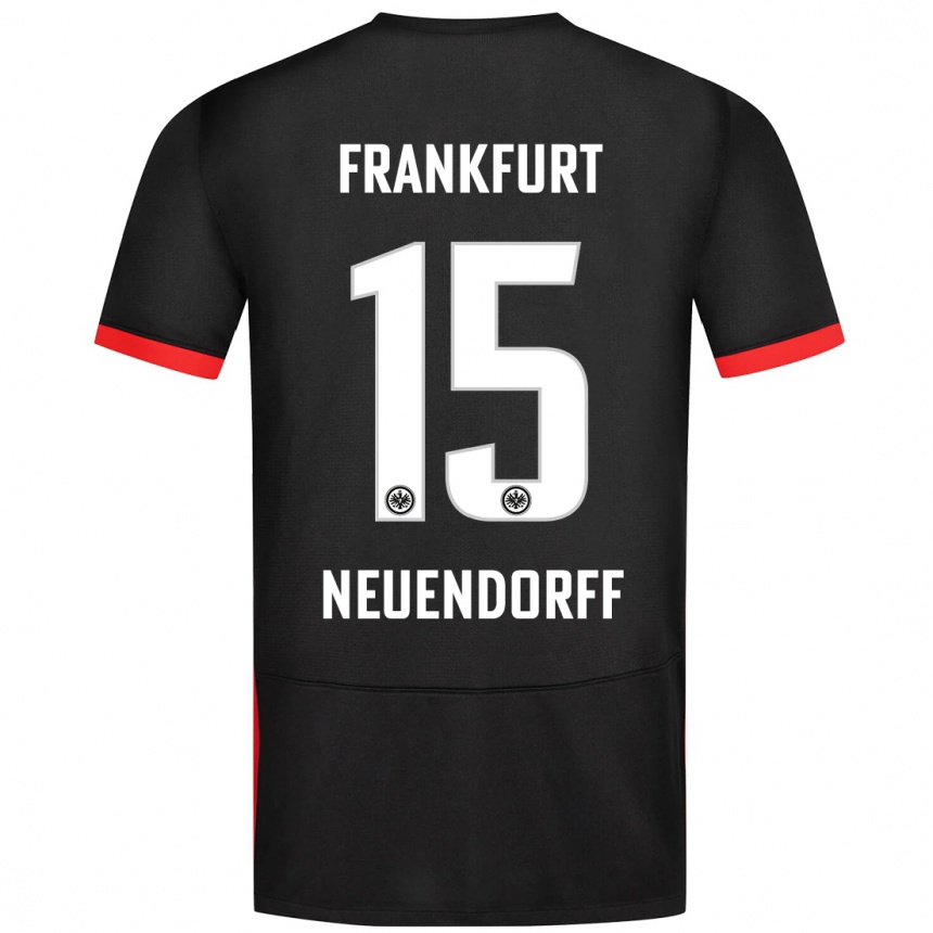 Kids Football Nilo Neuendorff #15 Black Away Jersey 2024/25 T-Shirt Australia