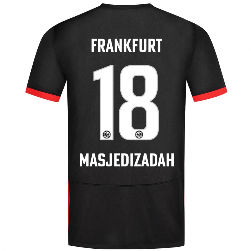 Kids Football Abolfazl Masjedizadah #18 Black Away Jersey 2024/25 T-Shirt Australia