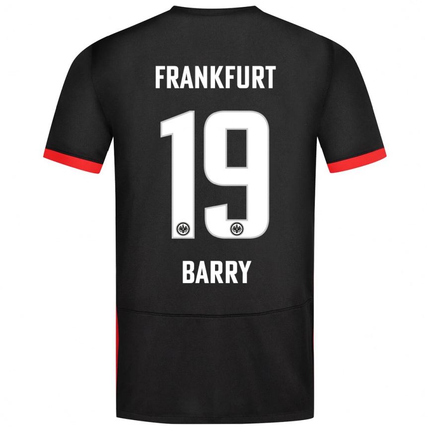 Kids Football Jasha Barry #19 Black Away Jersey 2024/25 T-Shirt Australia