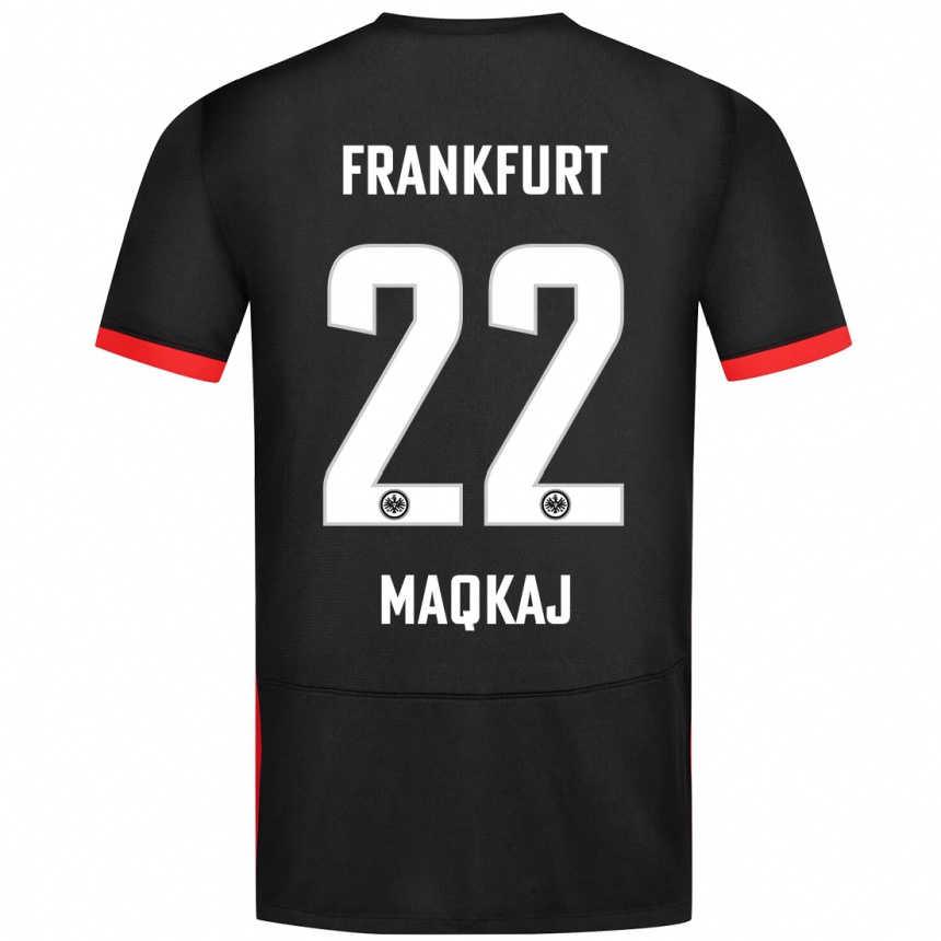 Kids Football Dritan Maqkaj #22 Black Away Jersey 2024/25 T-Shirt Australia