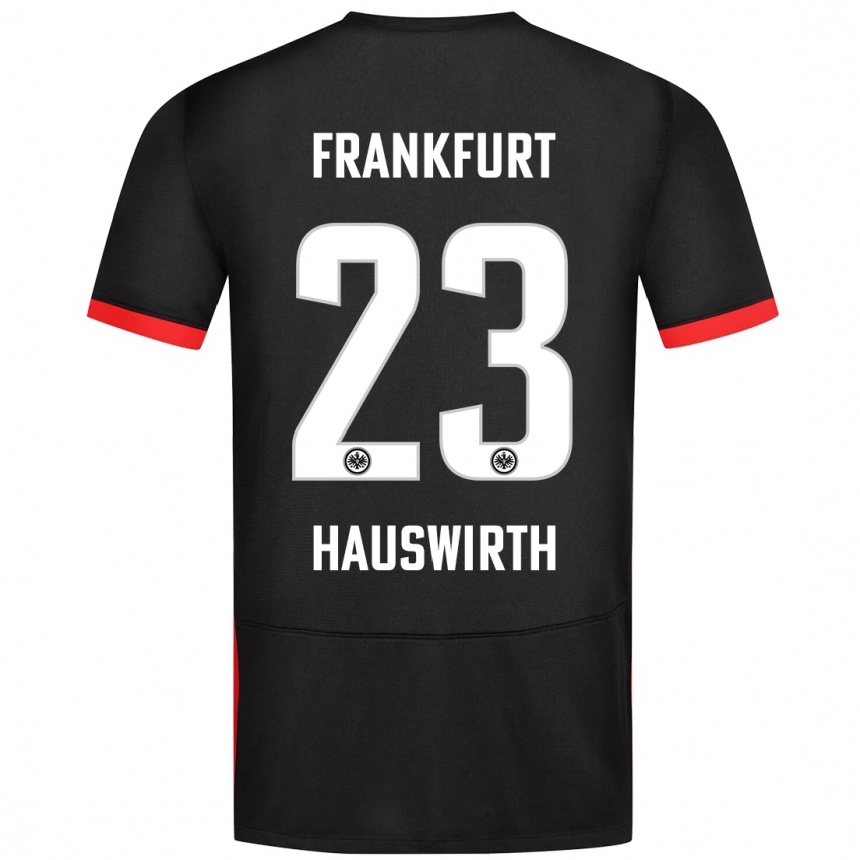 Kids Football Max Hauswirth #23 Black Away Jersey 2024/25 T-Shirt Australia