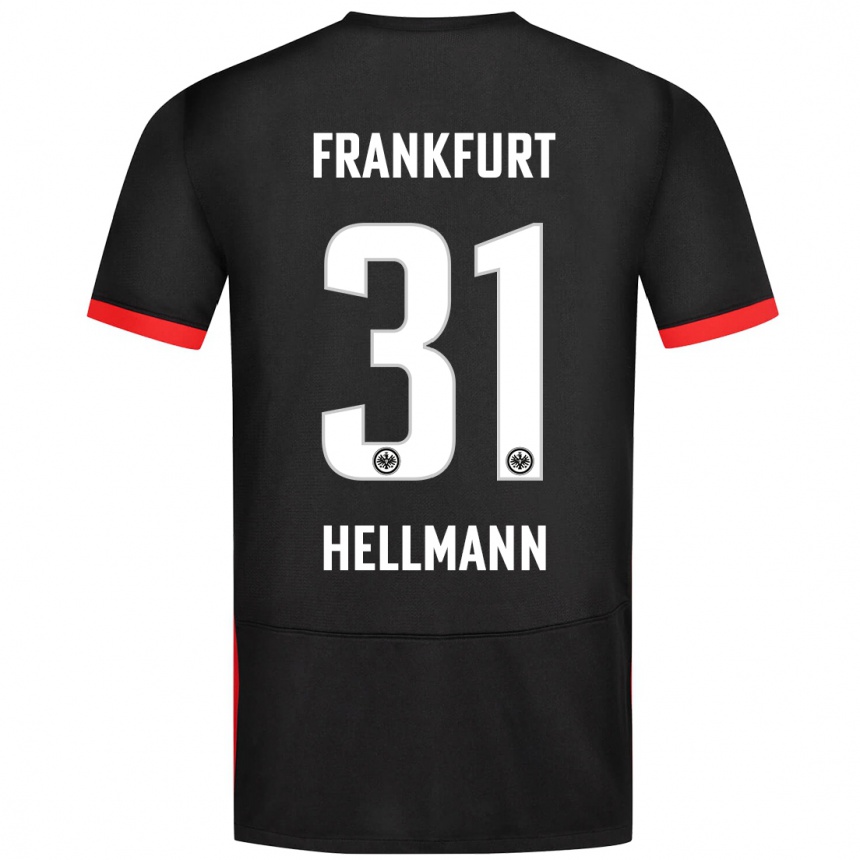 Kids Football Melvin Hellmann #31 Black Away Jersey 2024/25 T-Shirt Australia