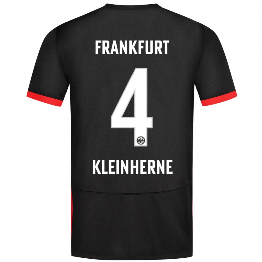 Kids Football Sophia Kleinherne #4 Black Away Jersey 2024/25 T-Shirt Australia