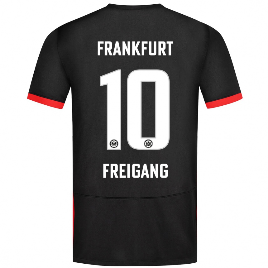 Kids Football Laura Freigang #10 Black Away Jersey 2024/25 T-Shirt Australia