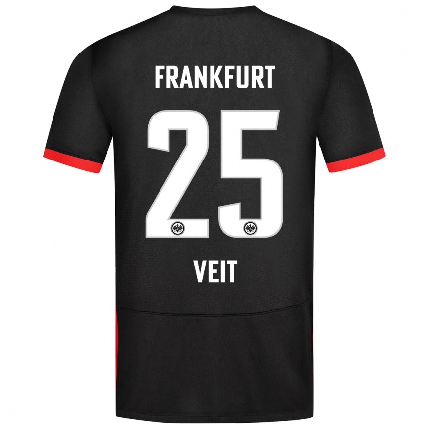 Kids Football Jella Veit #25 Black Away Jersey 2024/25 T-Shirt Australia