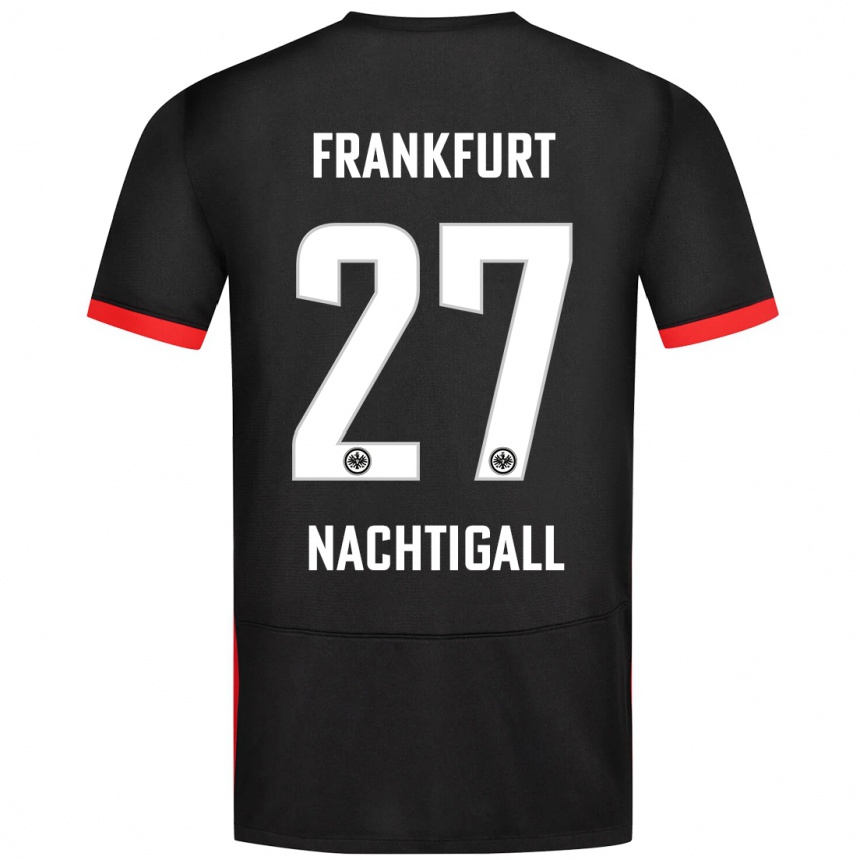 Kids Football Sophie Nachtigall #27 Black Away Jersey 2024/25 T-Shirt Australia