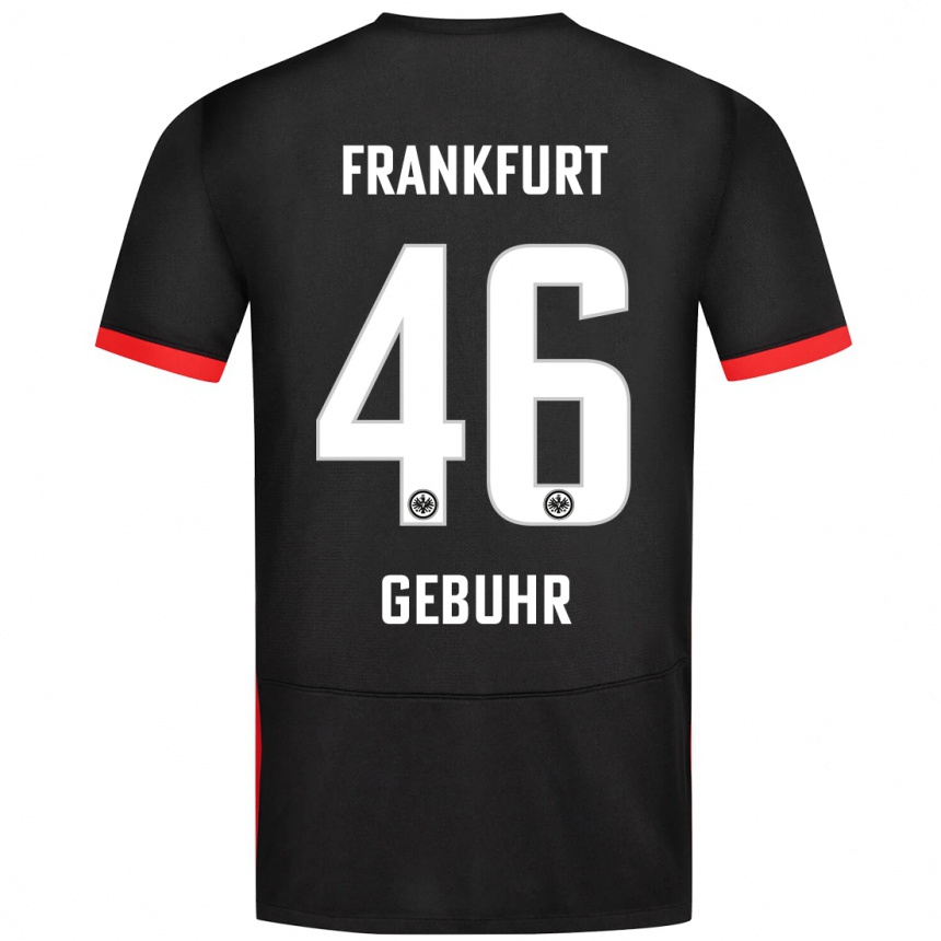 Kids Football Dario Gebuhr #46 Black Away Jersey 2024/25 T-Shirt Australia