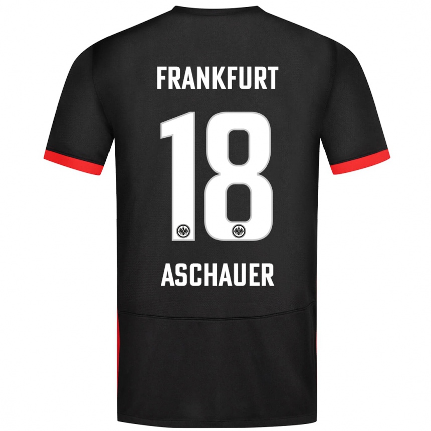 Kids Football Verena Aschauer Hanshaw #18 Black Away Jersey 2024/25 T-Shirt Australia