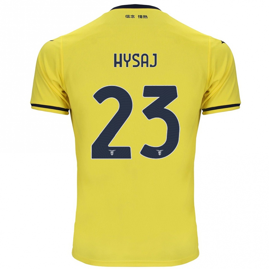 Kids Football Elseid Hysaj #23 Yellow Away Jersey 2024/25 T-Shirt Australia