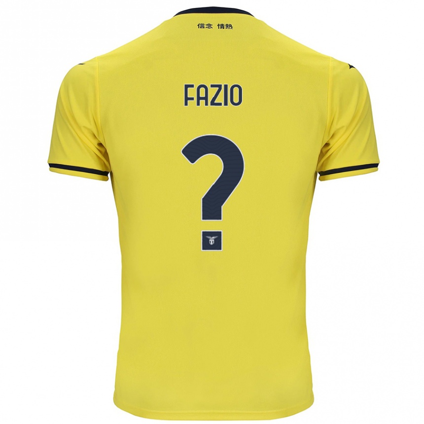 Kids Football Francesco Fazio #0 Yellow Away Jersey 2024/25 T-Shirt Australia