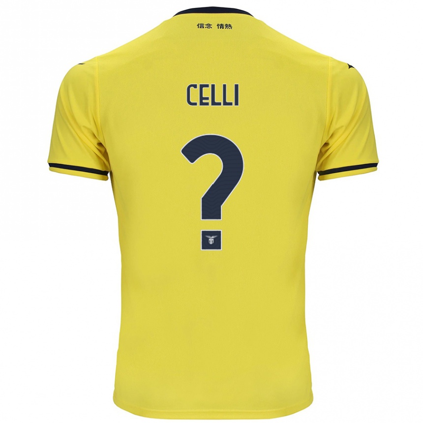 Kids Football Gabriele Celli #0 Yellow Away Jersey 2024/25 T-Shirt Australia