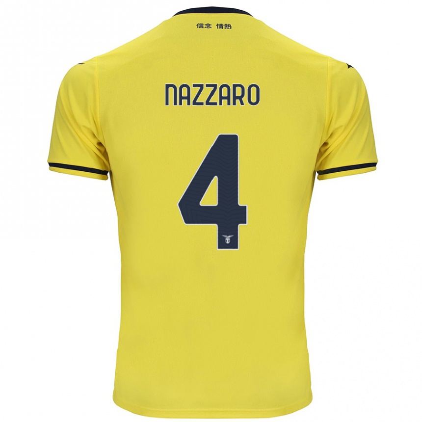 Kids Football Marco Nazzaro #4 Yellow Away Jersey 2024/25 T-Shirt Australia