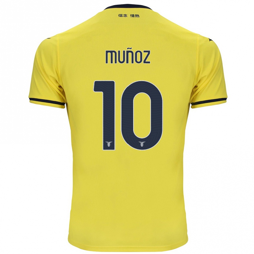 Kids Football Cristo Muñoz #10 Yellow Away Jersey 2024/25 T-Shirt Australia