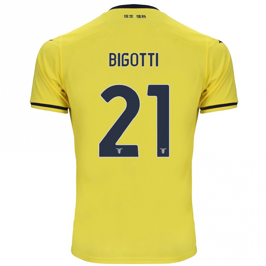 Kids Football Massimo Bigotti #21 Yellow Away Jersey 2024/25 T-Shirt Australia