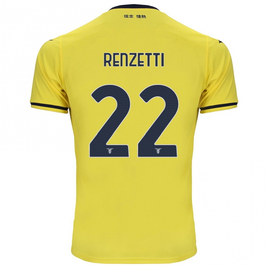 Kids Football Davide Renzetti #22 Yellow Away Jersey 2024/25 T-Shirt Australia