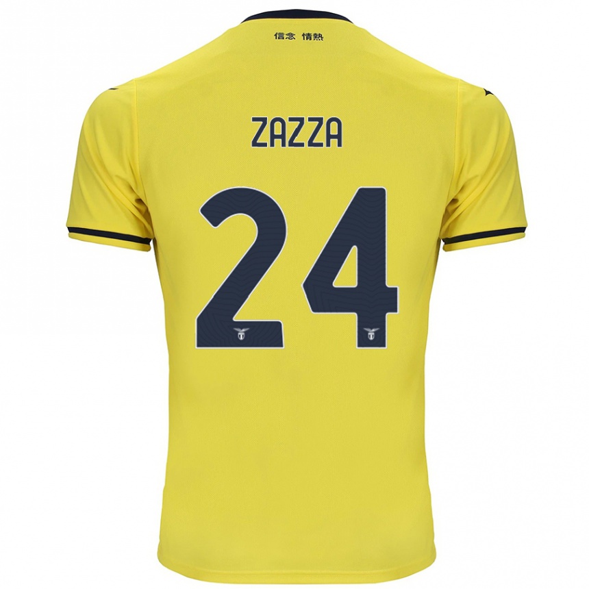 Kids Football Matteo Zazza #24 Yellow Away Jersey 2024/25 T-Shirt Australia