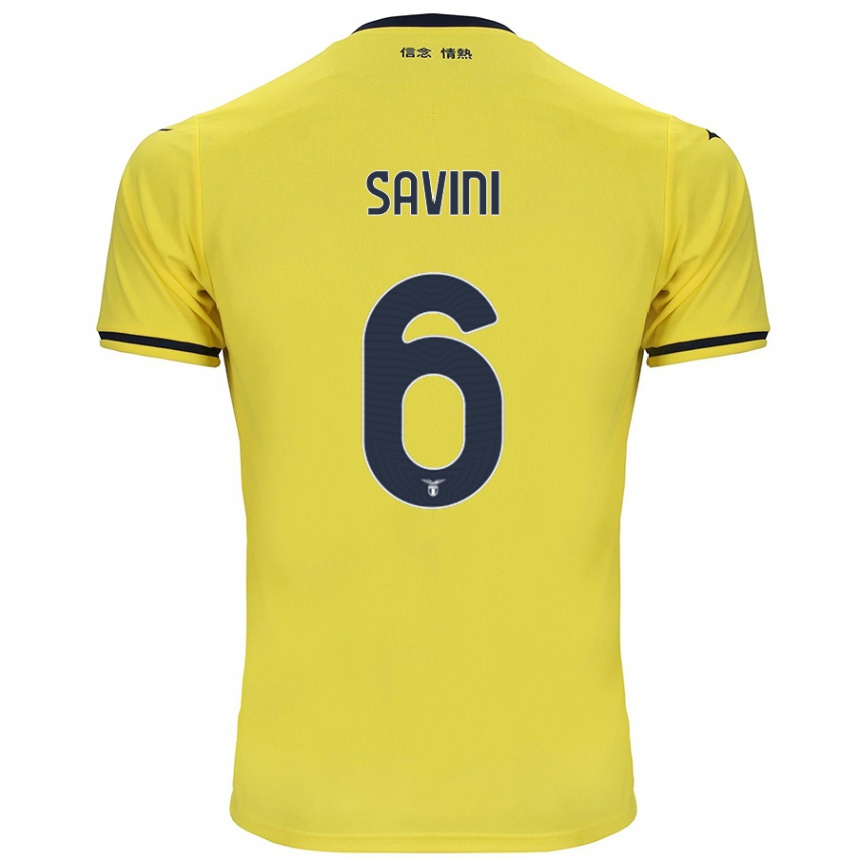 Kids Football Federica Savini #6 Yellow Away Jersey 2024/25 T-Shirt Australia