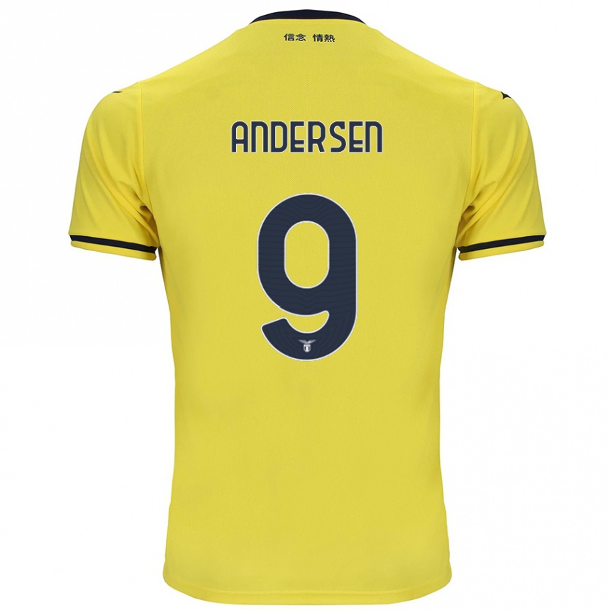 Kids Football Signe Holt Andersen #9 Yellow Away Jersey 2024/25 T-Shirt Australia