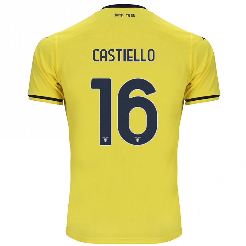 Kids Football Antonietta Castiello #16 Yellow Away Jersey 2024/25 T-Shirt Australia