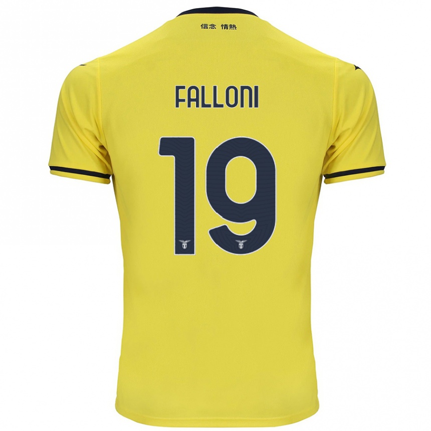 Kids Football Ludovica Falloni #19 Yellow Away Jersey 2024/25 T-Shirt Australia