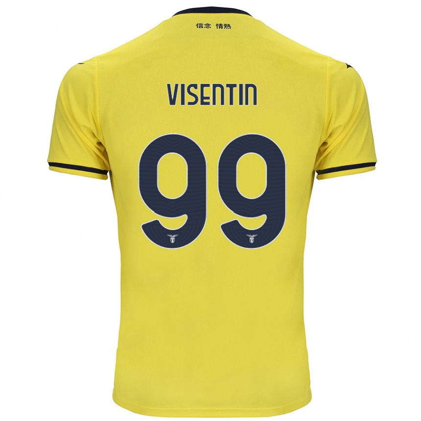 Kids Football Noemi Visentin #99 Yellow Away Jersey 2024/25 T-Shirt Australia